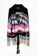 Bruna Cachemire Cardigan - Women’s multicolored cardigan., in cashmere