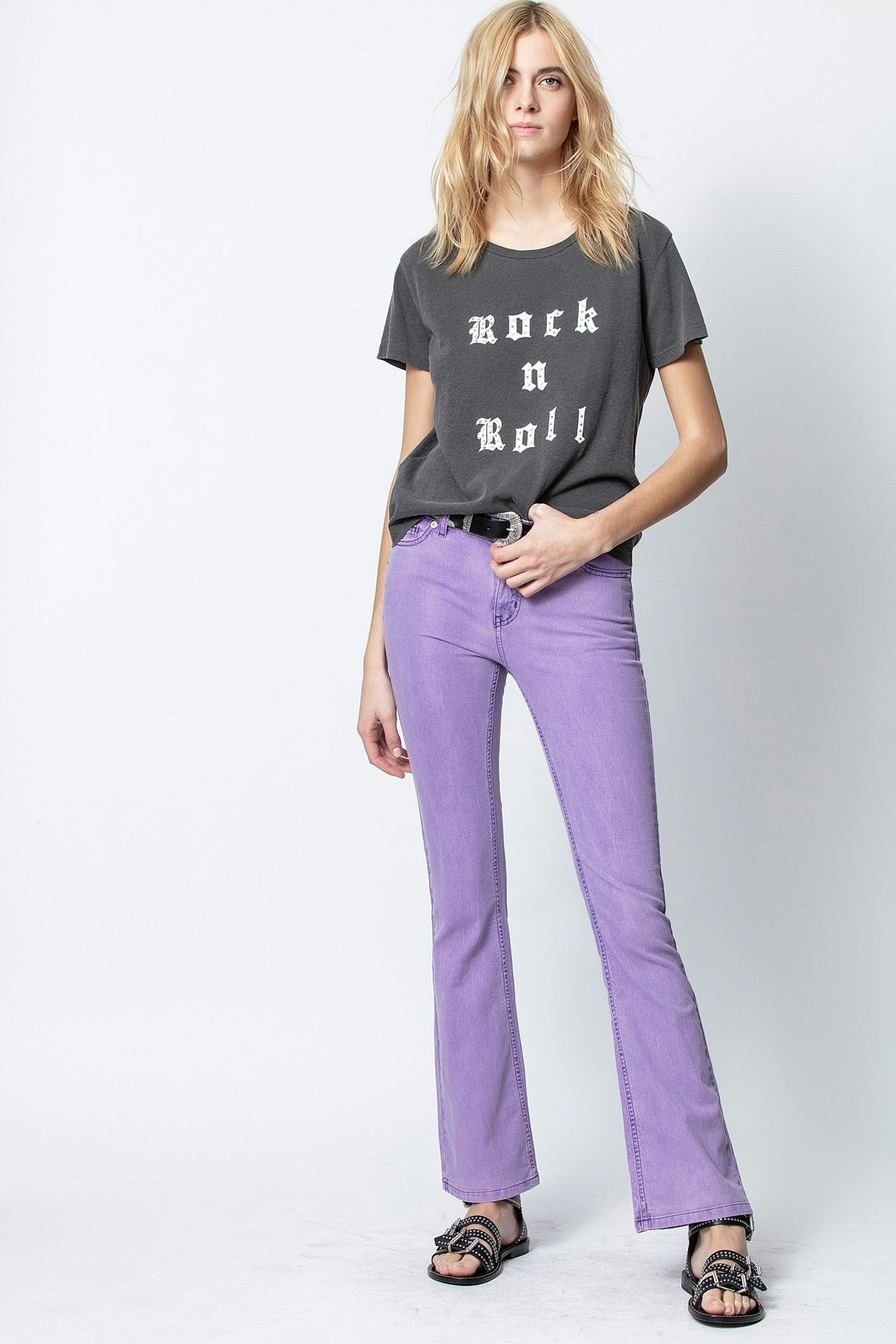 Zadig /& Voltaire Womens Alys Rock Roll Strass T-Shirt