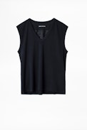 Adria Happy Night Tank Top - Women's purple printed T-shirt.