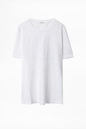 Ted T-Shirt - Men's white T-shirt, printed on the back.