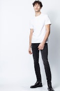Ted T-Shirt - Men's white T-shirt, printed on the back.