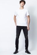 Ted T-Shirt - Men's white T-shirt, printed on the back.