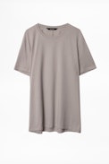 T-Shirt Ted - T-shirt gris homme imprimé au dos du modèle.