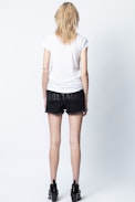 Skinny Skull Jormi T-Shirt - Women's white printed T-shirt.