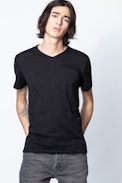 Thibald T-Shirt - Men's black cotton T-shirt.