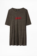 T-Shirt Ted - T-shirt kaki homme inscription "Peace".