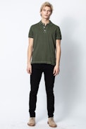 Trot Polo Shirt - Men's khaki cotton polo T-shirt.