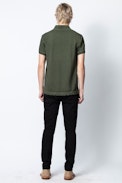 Trot Polo Shirt - Men's khaki cotton polo T-shirt.