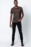 Tommy T-Shirt - Men’s linen T-shirt with camouflage motif.