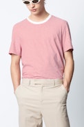 T-Shirt Ted - T-shirt rouge à rayures homme.