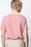T-Shirt Ted - T-shirt rouge à rayures homme.