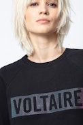 Felpa Massy Voltaire Block - Felpa nera da donna.