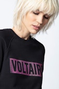 Felpa Massy Voltaire Block - Felpa nera da donna.
