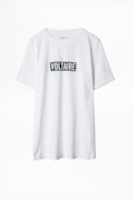 Bella Voltaire T-shirt - Women's white printed T-shirt.