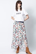 Bella Voltaire T-shirt - Women's white printed T-shirt.