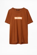 Ted Voltaire T-shirt - Men's gray T-shirt with “Voltaire” print.