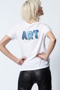 Camiseta Atia Art 3D - Camiseta blanca para mujer.