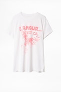 Azedi Amour T-Shirt - Women's white printed T-Shirt.