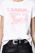 Azedi Amour T-Shirt - Women's white printed T-Shirt.