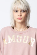 Sweatshirt Portland Amour Foil - Sweatshirt femme, coupe ample.