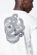 Monastir T-Shirt - Men’s white Henley T-shirt with motif on the back.