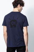 Monastir Jormi T-shirt - Men’s navy blue T-shirt with motif on the back.
