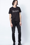 Ted T-Shirt - Men's black printed T-shirt.