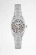 Montre Fusion Imprimé Léopard - Montre femme en acier léopard