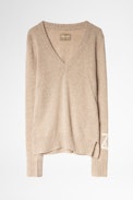 Sourca Cashmere  Sweater - Women’s beige recycled cashmere sweater.