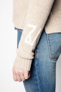 Sourca Cashmere  Sweater - Women’s beige recycled cashmere sweater.