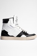 Sneaker ZV1747 High Flash Metal Leder - Schwarz Ledersneaker für Herren mit hohem Schaft. Mit dem Kauf dieses Produkts unterstützen Sie eine verantwortungsvolle Lederproduktion gemäß der Leather Working Group.