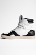 Sneaker ZV1747 High Flash Metal Leder - Schwarz Ledersneaker für Herren mit hohem Schaft. Mit dem Kauf dieses Produkts unterstützen Sie eine verantwortungsvolle Lederproduktion gemäß der Leather Working Group.