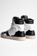 Sneaker ZV1747 High Flash Metal Leder - Schwarz Ledersneaker für Herren mit hohem Schaft. Mit dem Kauf dieses Produkts unterstützen Sie eine verantwortungsvolle Lederproduktion gemäß der Leather Working Group.