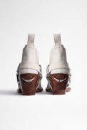 N’Dricks Ankle Boots - Women’s low cognac suede ankle boots with strap