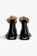 Laureen Faux Fur Ankle Boots - With faux fur and a front chain for an added twist, and the brand's signature wings, the iconic Laureen Roma ankle boots are the ultimate rock footwear.