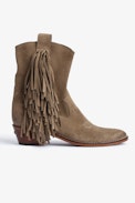 Pilar High Suede Leather Ankle Boots - Women’s taupe Pilar High Suede leather ankle boots