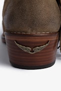Pilar High Suede Leather Ankle Boots - Women’s taupe Pilar High Suede leather ankle boots