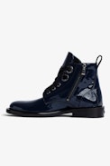 Botines Laureen - Botines de piel brillante azul marino para mujer