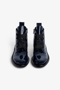 Botines Laureen - Botines de piel brillante azul marino para mujer