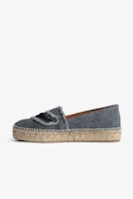 Zadig Espadrilles - Women's black cotton canvas espadrilles with wings