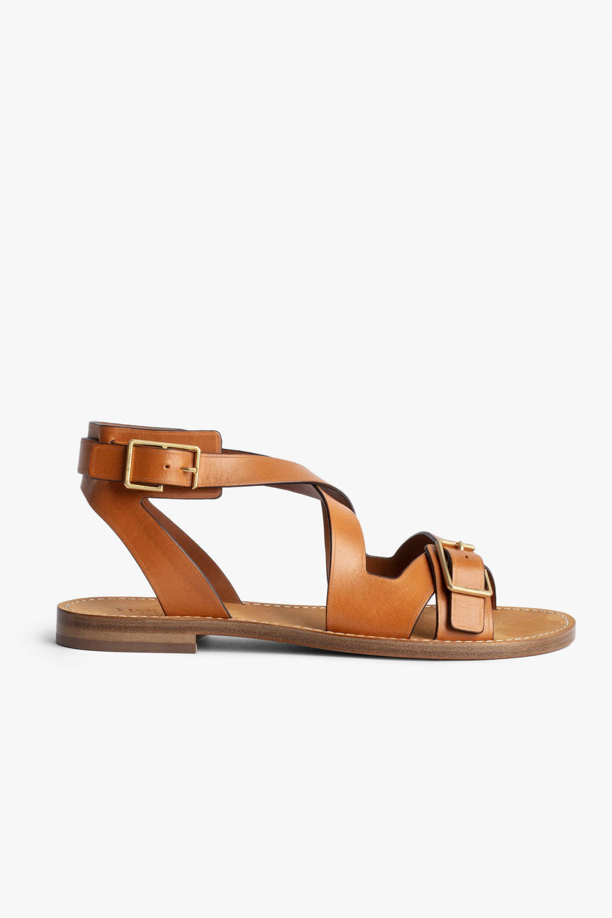 Cecilia Caprese Sandals - Women's leather sandals with straps and C-shaped buckles