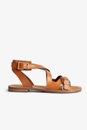 Cecilia Caprese Sandals - Women's leather sandals with straps and C-shaped buckles