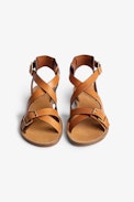 Cecilia Caprese Sandals - Women's leather sandals with straps and C-shaped buckles