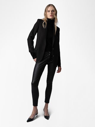 First Night Court Shoes - Patent leather pumps with leopard print and chain detail.