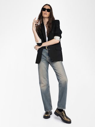 Joe Derby Shoe - Laceless Derby shoes in brush off leather.