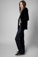 Sneaker ZV1747 gioielli Pelle - Sneaker in pelle nera con gioielli donna