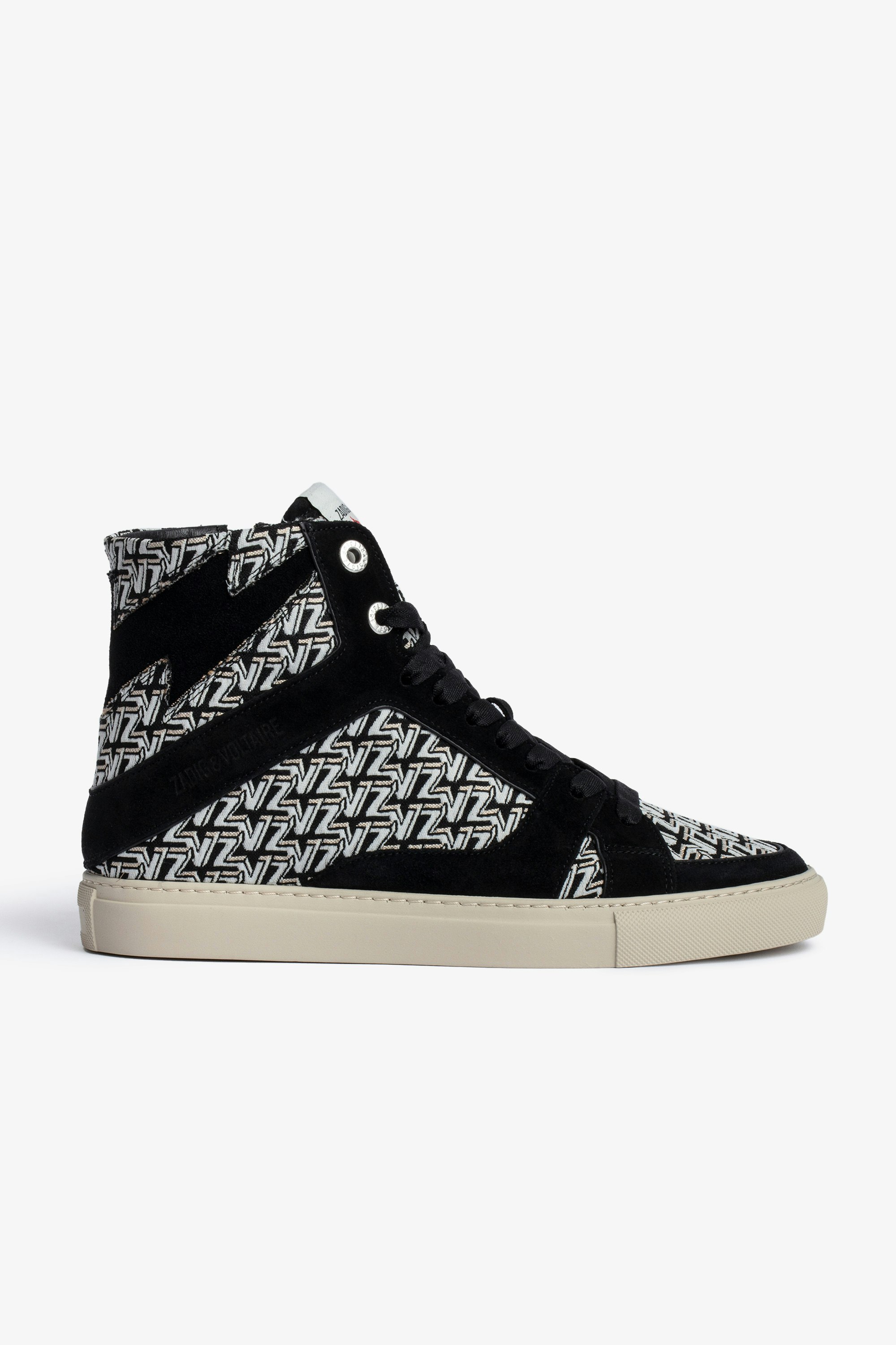 Zadig & Voltaire Leather Zv1747 High Flash Sneakers in Black Womens Trainers Zadig & Voltaire Trainers 