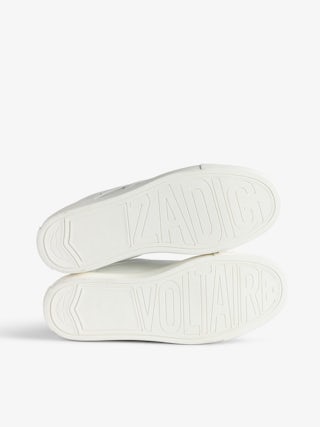 ZV1747 High Flash High-Top Trainers - High-top trainers in smooth leather with lightning and graffiti panels.