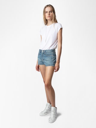 ZV1747 High Flash High-Top Trainers - High-top trainers in smooth leather with lightning and graffiti panels.