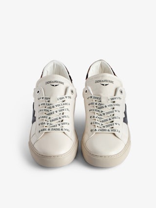 La Flash Vintage Sneakers - Low-top trainers with flash motif on the sides and printed laces.
